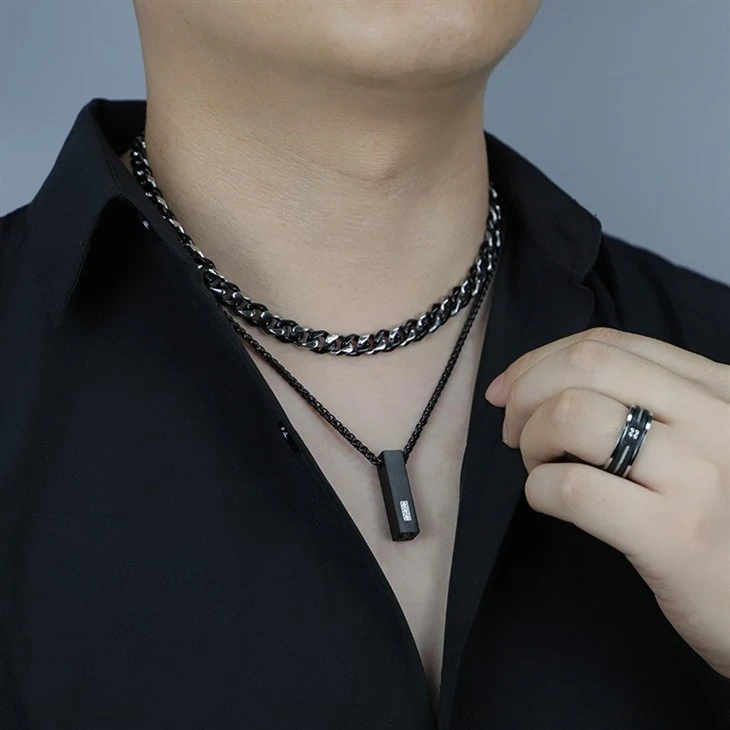 black bar pendant necklace 05 black bar pendant necklace 05