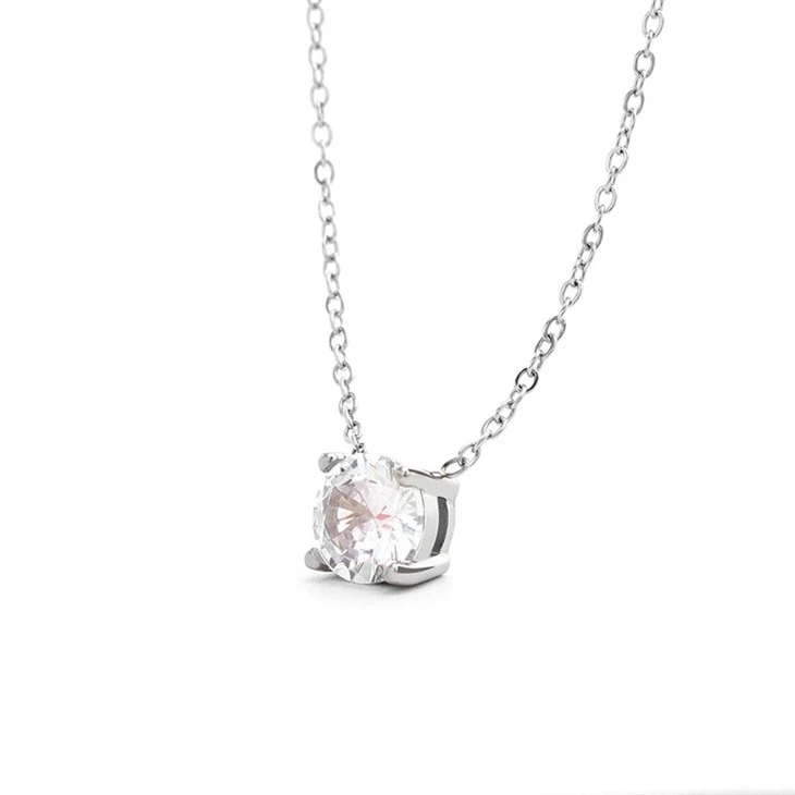 Stainless Steel Round Rhinestone Pendant Necklace suppliers Stainless Steel Round Rhinestone Pendant Necklace suppliers